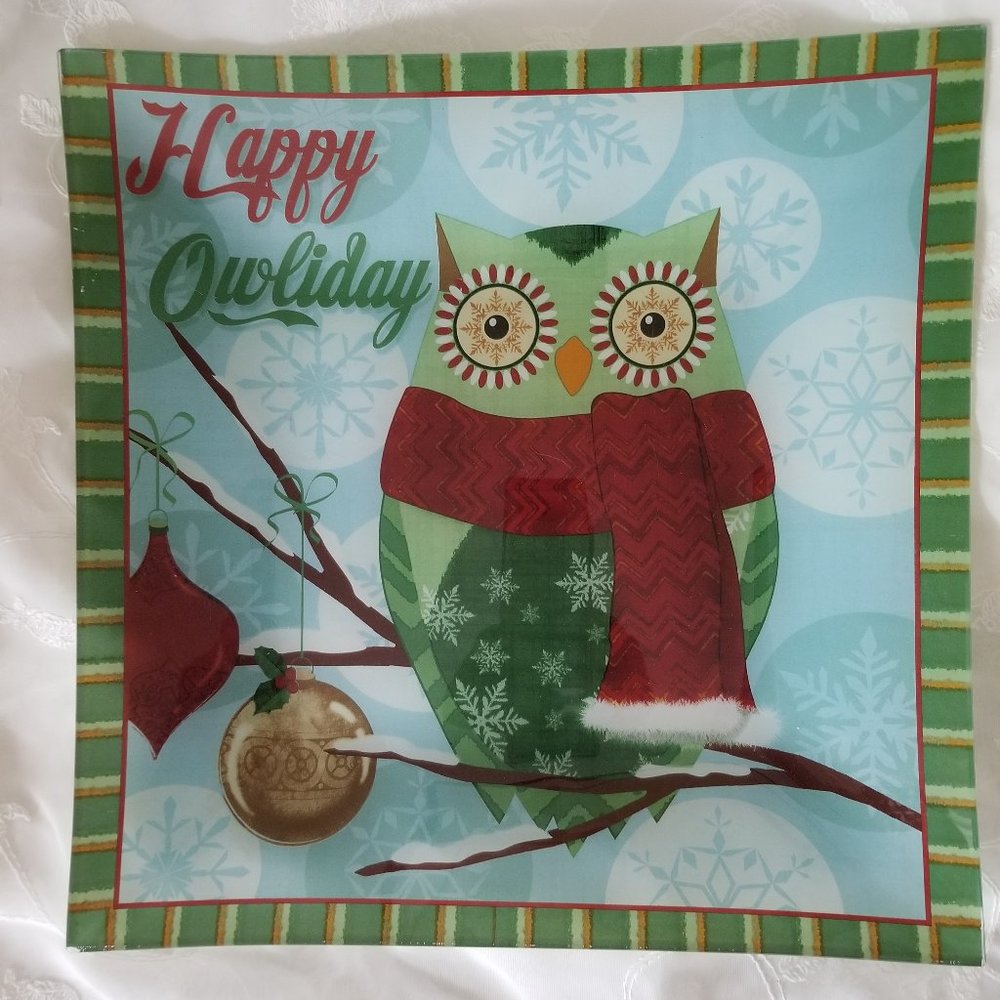 Pfaltzgraff Holiday Platter(s) - Happy Owlidays